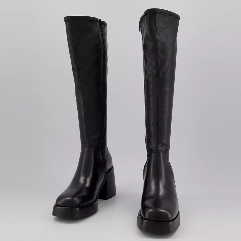Vagabond Shoemakers Brooke Tall Knee High Black Leather Boots - Picture 2 of 8
